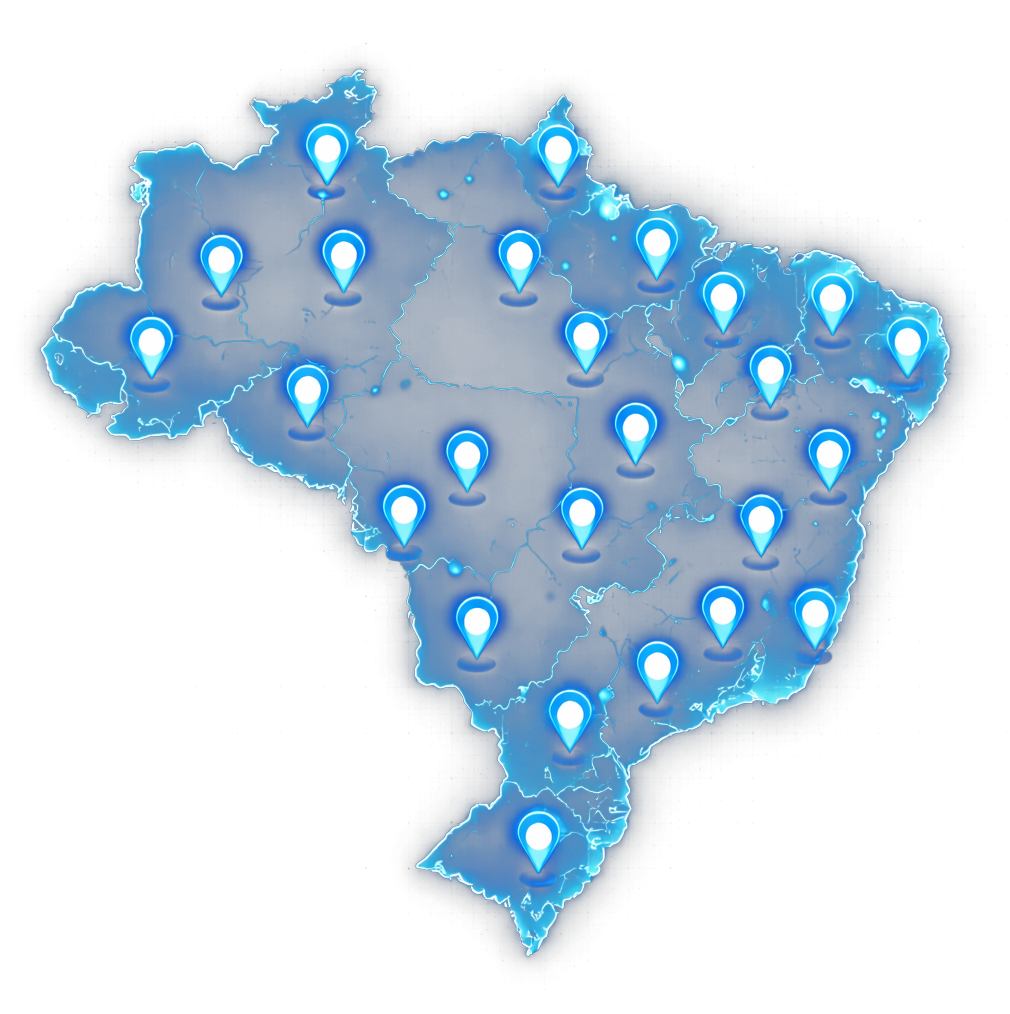 Mapa de atuação Brasil